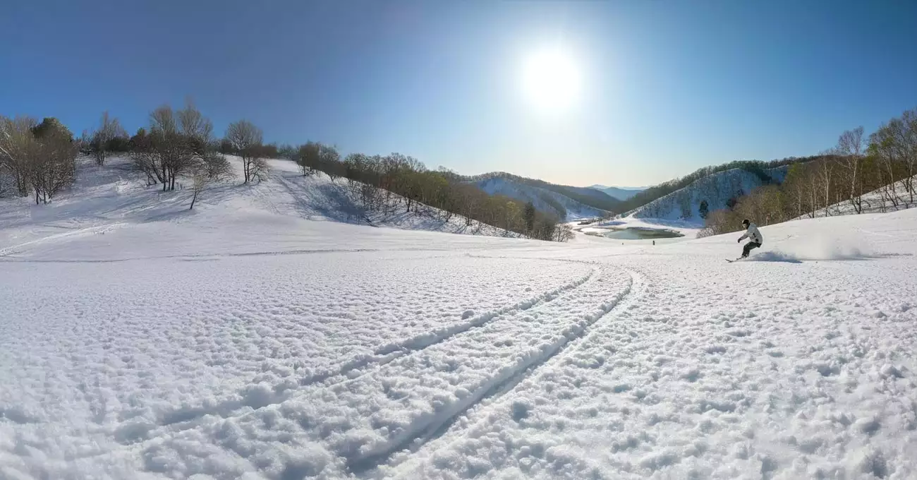 留壽都春滑雪況 玉米雪
